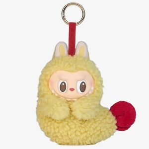 Yellow and Red Stuffed Animal Keychain